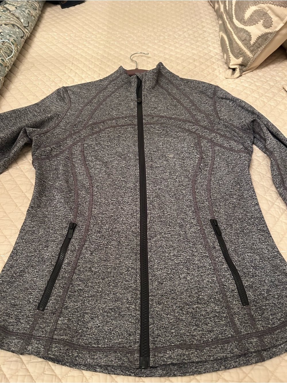 lululemon athletica Heathered Charcoal Gray Bomber Jacket